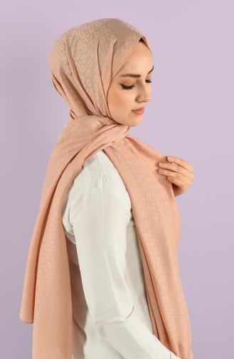 Square Jacquard Plain Shawl 15240-23 Biscuits 15240-23