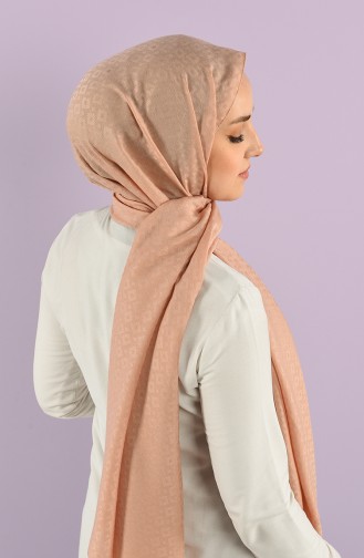 Square Jacquard Plain Shawl 15240-23 Biscuits 15240-23