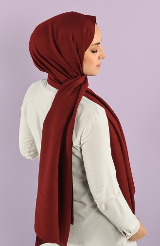 Bubble Jacquard Plain Shawl 15241-05 Dark Burgundy 15241-05