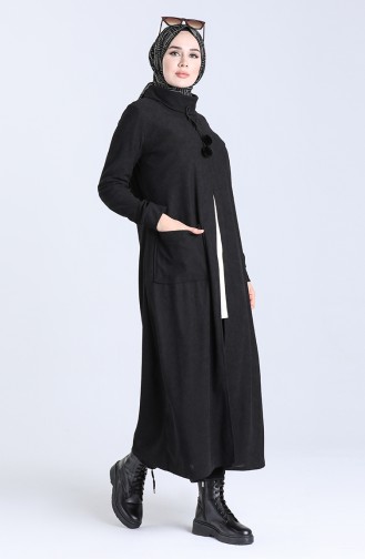 Long Tunic with Pockets 5080-01 Black 5080-01
