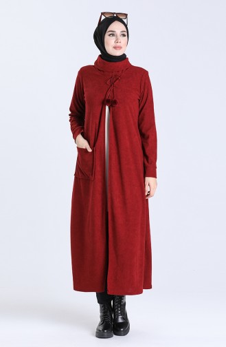 Long Tunic with Pockets 5080-02 Burgundy 5080-02