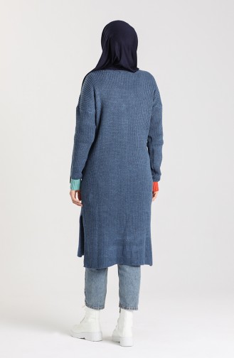 Knitwear Long Sweater 0117-02 Indigo 0117-02