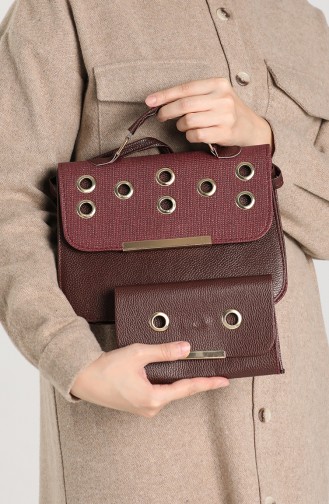 Claret Red Shoulder Bags 10116-05