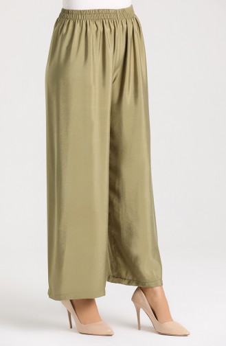 Aerobin Fabric wide Leg Trousers 4009-04 Khaki 4009-04