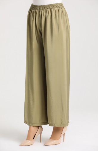 Aerobin Fabric wide Leg Trousers 4009-04 Khaki 4009-04