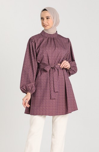Belted Tunic 1162-01 Damson 1162-01