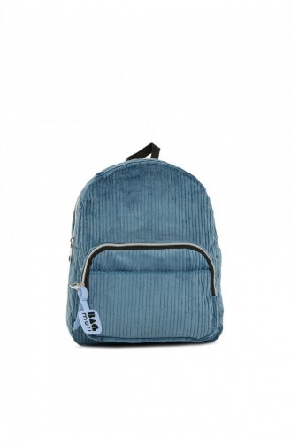 Bagmori Kadife Cepli Mini Sırt Çantası M000005373 Mavi