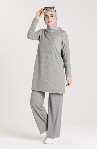 Ribbed Tunic Trousers Double Suit 2902-04 Gray 2902-04