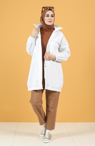 Zipper Jacket Tunic 8285-03 White 8285-03