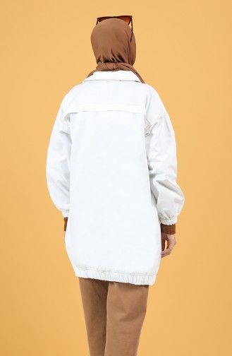 Zipper Jacket Tunic 8285-03 White 8285-03