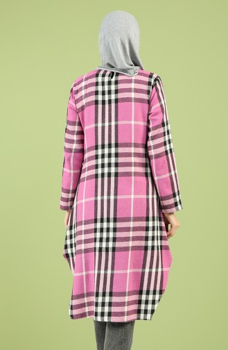 Plaid Long Tunic 3186-01 Lilac 3186-01