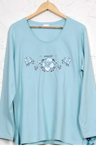 Vienetta Cotton Two Thread Pyjamas 8030616730 Blue 8030616730.MAVI