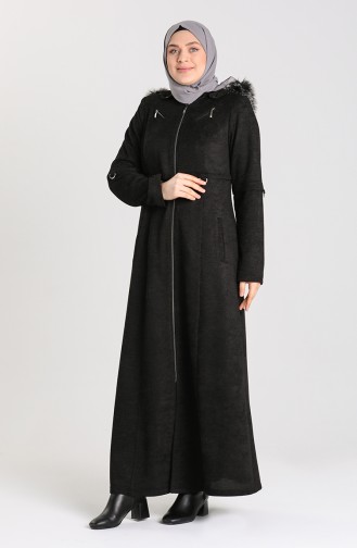 معطف طويل أسود 0130-06