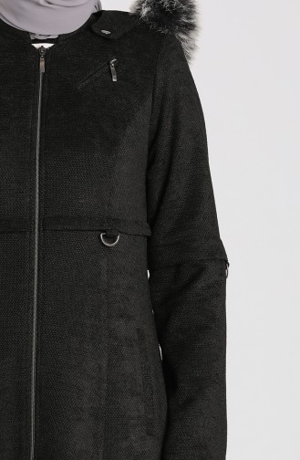 معطف طويل أسود 0130-06