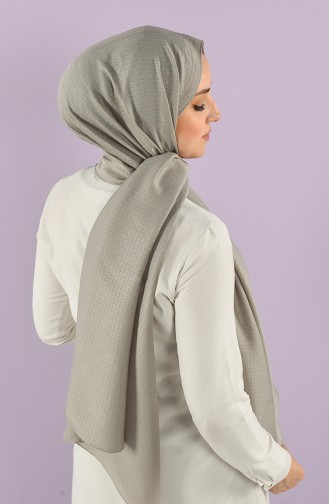 Cottony Plain Jacquard Shawl 15242-09 Gray 15242-09