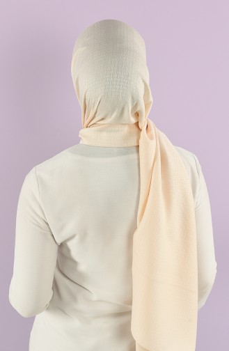 Cottony Plain Jacquard Shawl 15242-25 Cream 15242-25