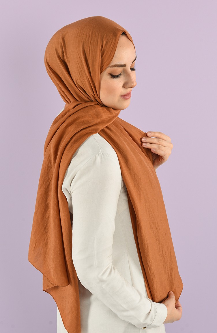 Soft Kraş Düz Şal 15243-06 Taba