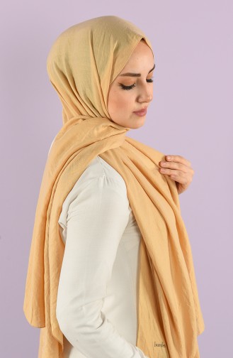 Soft Crush Plain Shawl 15243-23 Gold Color 15243-23