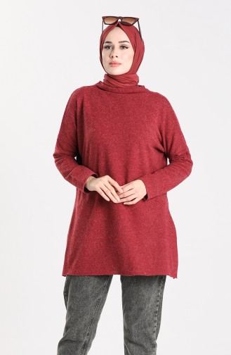 Yarım Balıkçı Yumoş Tunik 8159-03 Bordo