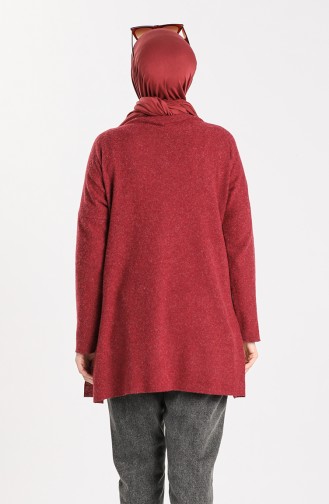 Yarım Balıkçı Yumoş Tunik 8159-03 Bordo