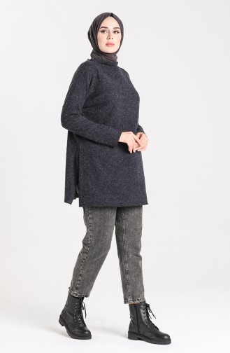 Half Fisherman Fuzzy Tunic 8159-05 Navy Blue 8159-05