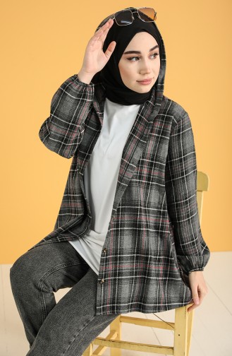 Hooded Buttoned Lumberjack Tunic 3181-06 Anthracite 3181-06