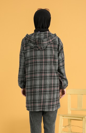 Hooded Buttoned Lumberjack Tunic 3181-06 Anthracite 3181-06