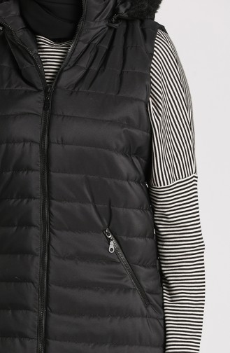 Zippered Quilted Vest 1056-01 Black 1056-01