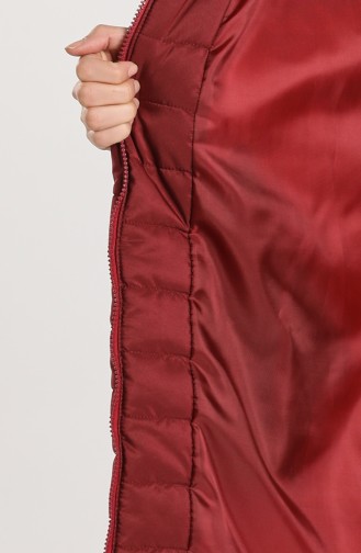 Zipper Quilted Vest 1056-02 Burgundy 1056-02