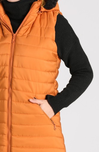 Zipper Quilted Vest 1056-04 Mustard 1056-04