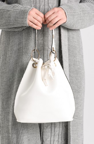White Shoulder Bag 4017BE