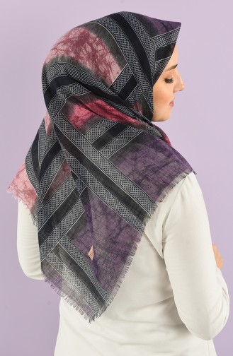 Patterned Flamed Scarf 7830-02 Purple Lilac 7830-02