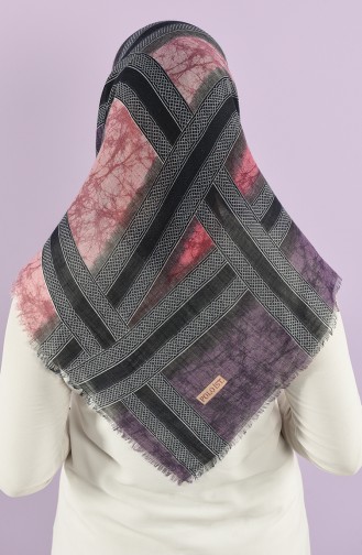 Patterned Flamed Scarf 7830-02 Purple Lilac 7830-02