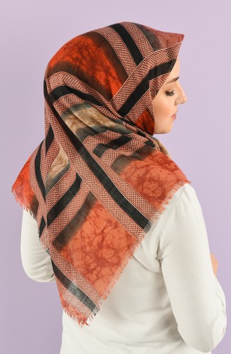 Patterned Flamed Scarf 7830-13 Tile Mink 7830-13