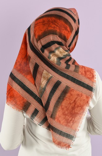 Patterned Flamed Scarf 7830-13 Tile Mink 7830-13