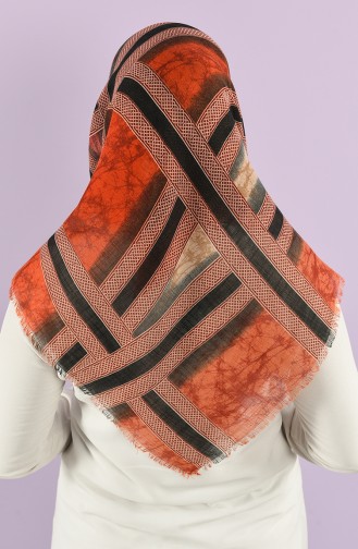 Patterned Flamed Scarf 7830-13 Tile Mink 7830-13