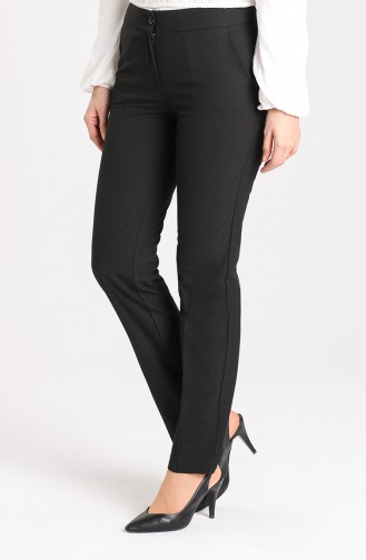 Classic Trousers with Pockets 1091-01 Black 1091-01