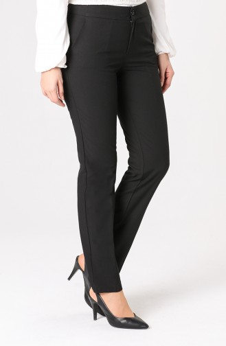 Classic Trousers with Pockets 1091-01 Black 1091-01