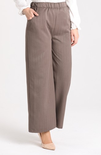 Flared Trousers with Pockets 9012C-01 Dark Mink 9012C-01