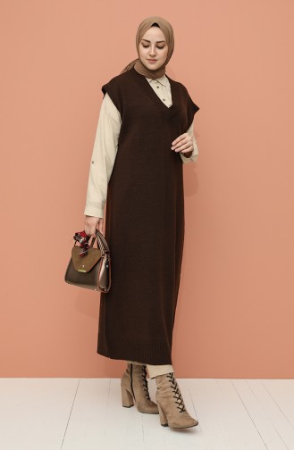 Knitwear Long Sweater 0111-03 Brown 0111-03