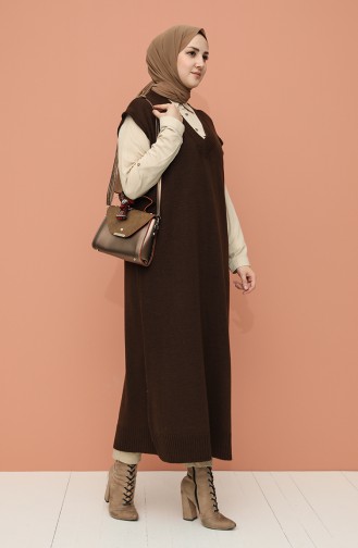 Knitwear Long Sweater 0111-03 Brown 0111-03