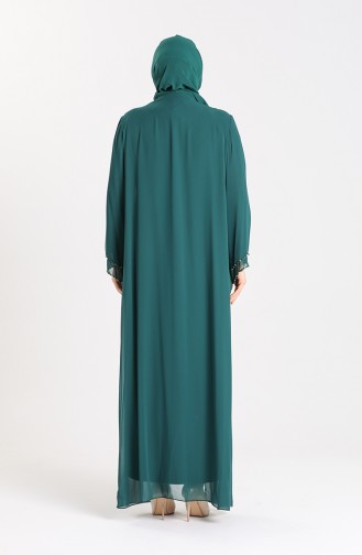 Habillé Hijab Vert emeraude 6227-08