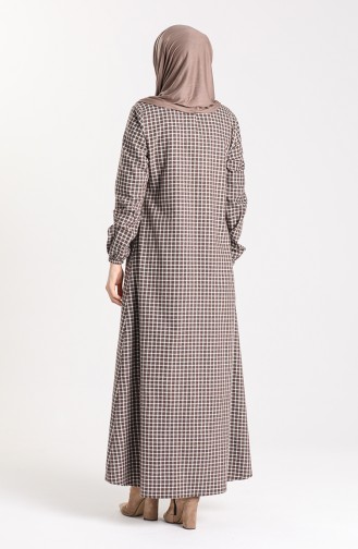 Robe Hijab Couleur Brun 1436-02
