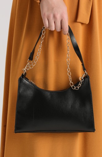 Black Shoulder Bag 10695SI