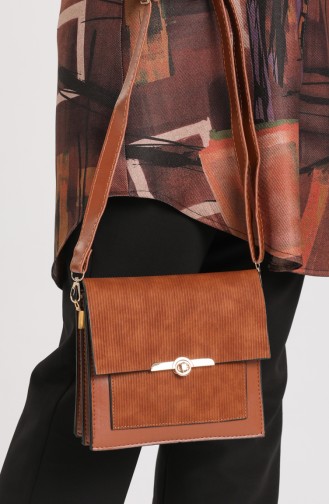 Brown Shoulder Bags 4015KA