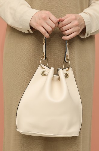 Creme Schultertasche 4017KR