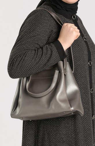 Silver Gray Shoulder Bags 4012GU