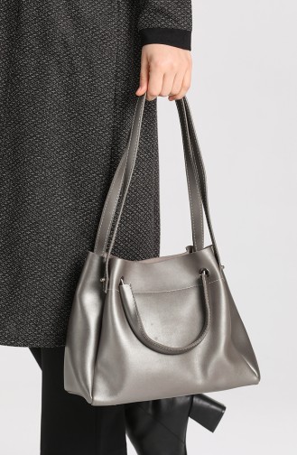 Silver Gray Shoulder Bag 4012GU