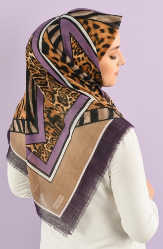 Patterned Flamed Scarf 7833-13 Purple Lilac 7833-13