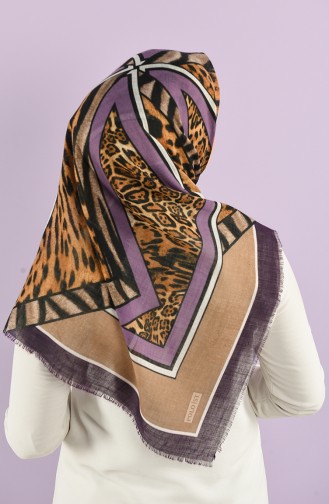 Patterned Flamed Scarf 7833-13 Purple Lilac 7833-13
